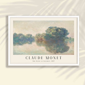 Claude Monet Printable Art - The Seine at Giverny, Monet Wall Art, Monet Poster, Landscape Print, Museum Exhibition, INSTANT DOWNLOAD