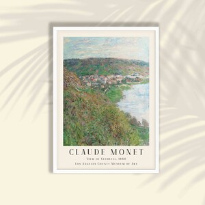 Claude Monet Printable Art - View of Vetheuil, Monet Wall Art, Monet Poster, Landscape Print, Museum Exhibition, INSTANT DOWNLOAD