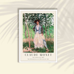 Claude Monet Druckbare Kunst - Der Kinderwagen, Monet Wandkunst, Monet Poster, Landschaftsdruck, Museumsausstellung, INSTANT DOWNLOAD