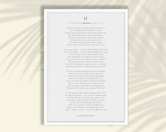 IF Poem Art Print IF Poem By Rudyard Kipling Art Print IF