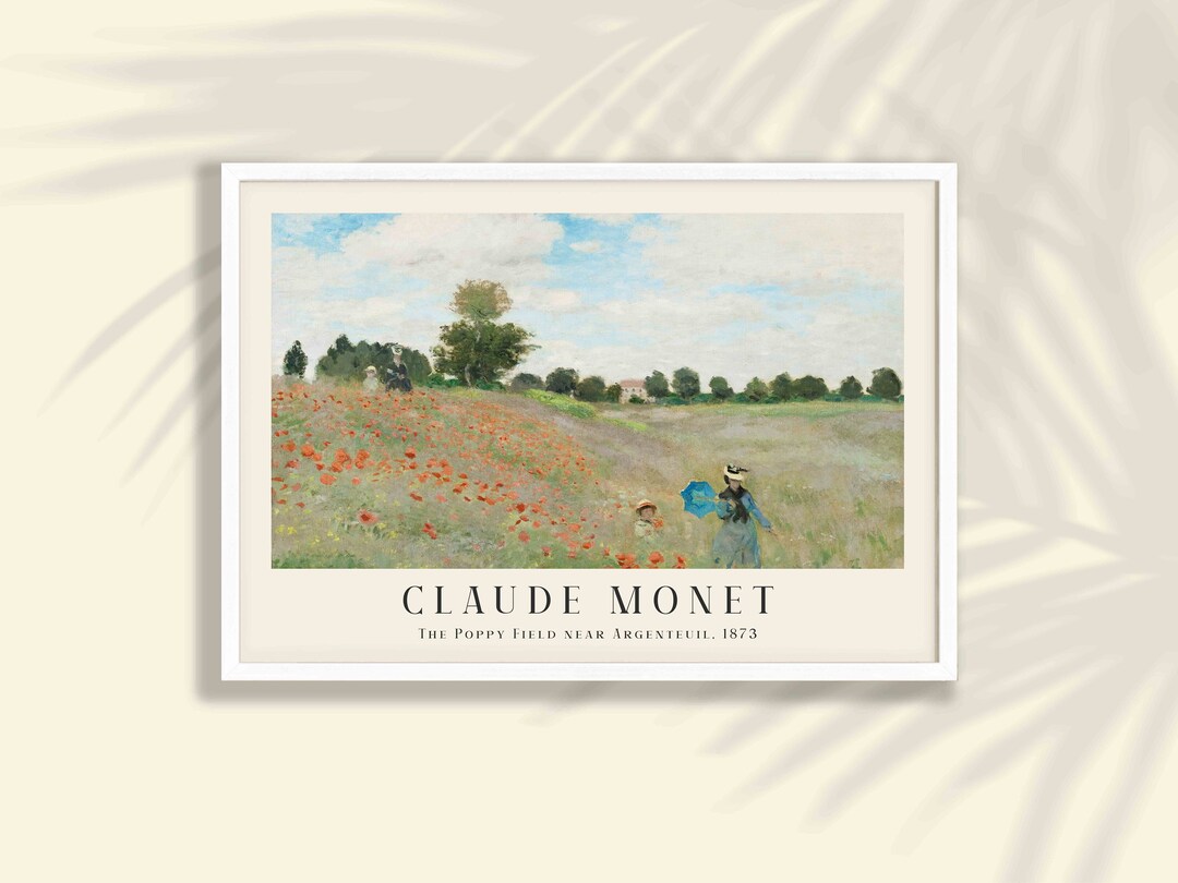 Claude Monet Printable Art - the Poppy Field Near Argenteuil, Monet ...