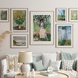 Monet Set of 7 Prints - Monet Wall Art, Eclectic Gallery Wall Set, Claude Monet Print, Monet Exhibition Poster, Living Room Decor, PRINTABLE