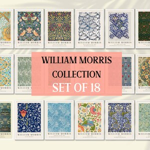 William Morris Prints Set of 18: Art Exhibition Posters (Digital Download)