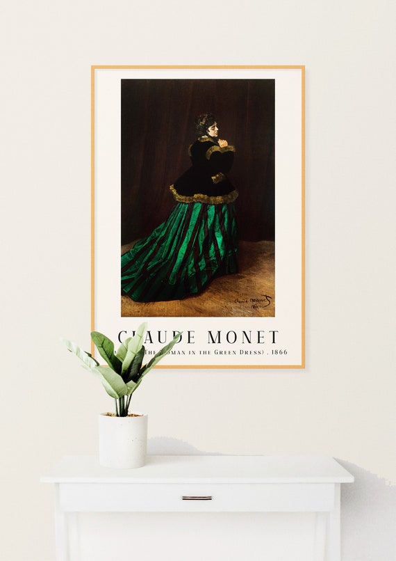 monet woman green dress in Print: Vintage Portrait Art (instant Download) Trapeze & Swing