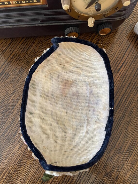 Vintage 1950s Ladies Straw Half Hat Fascinator - image 4