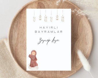 Bayram Gift Card for Girls | Eid Gift Card | Çocuk Bayram Hediyesi | Hayırlı Bayramlar