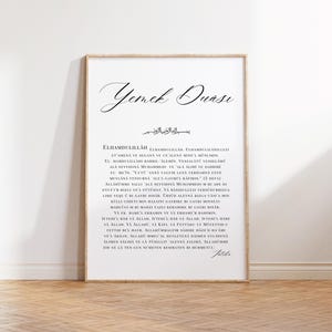 Yemek Duasi | Sofra Duası | Afiyet olsun | Mutfak Tablo - Digital