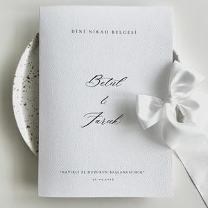 Certificado de matrimonio islámico - Dini Nikah Belgesi