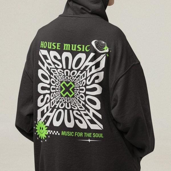 House Music Hoodie, Festival Hoodie, Rave Sweater, Rave Gift, Rave Shirt, Trippy Hoodies, Music Festival Shirt, EDM Shirt, House Music Merch