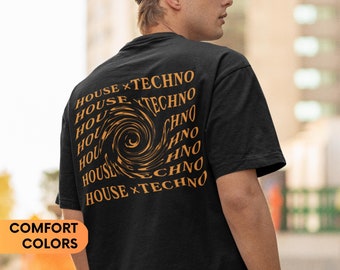 House Music T-shirt, Techno Shirt, Rave Top, Festival Outfit, Comfort Colors Shirt, EDM Shirt, Rave Gift, Techno Top, Trippy House x Techno