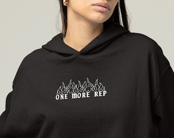 One More Rep Hoodie, Gym Hoodie, Workout Hoodie, Gym Pump Cover Shirt, Oversized Workout Shirt, Gym Lover Gift, Fitness Gift, Gym Sweatshirt