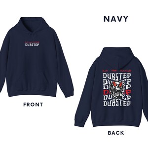 Play Some F*cking Dubstep, Rave Hoodie, Festival Outfit, Rave Outfit, Music Festival Shirt, Dubstep Riddim, Rave Wear, Rave Skull Headbanger Navy