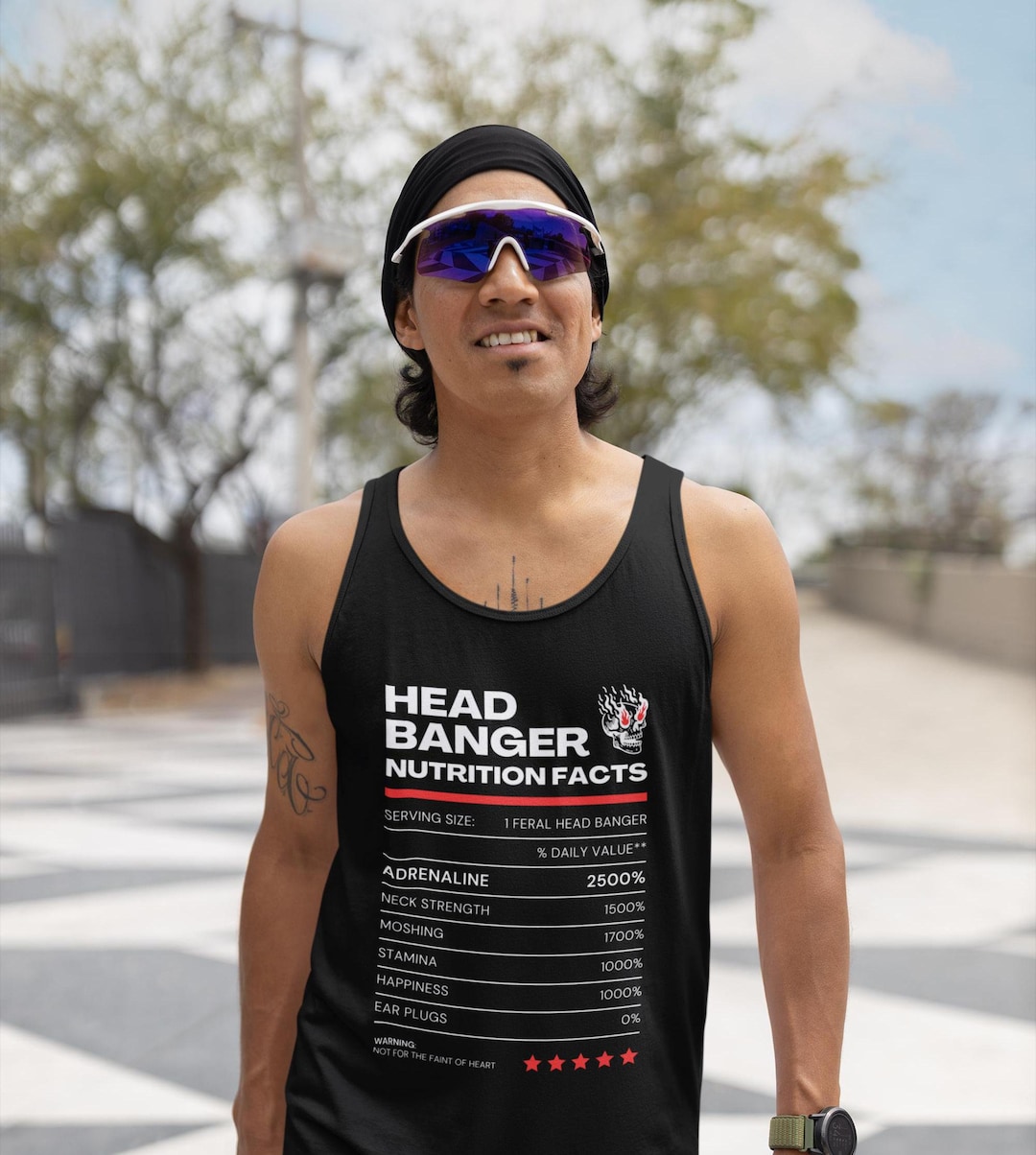 Head Banger Nutrition Tank Top, Rave, Rave Outfit, Music Festival Shirt ...