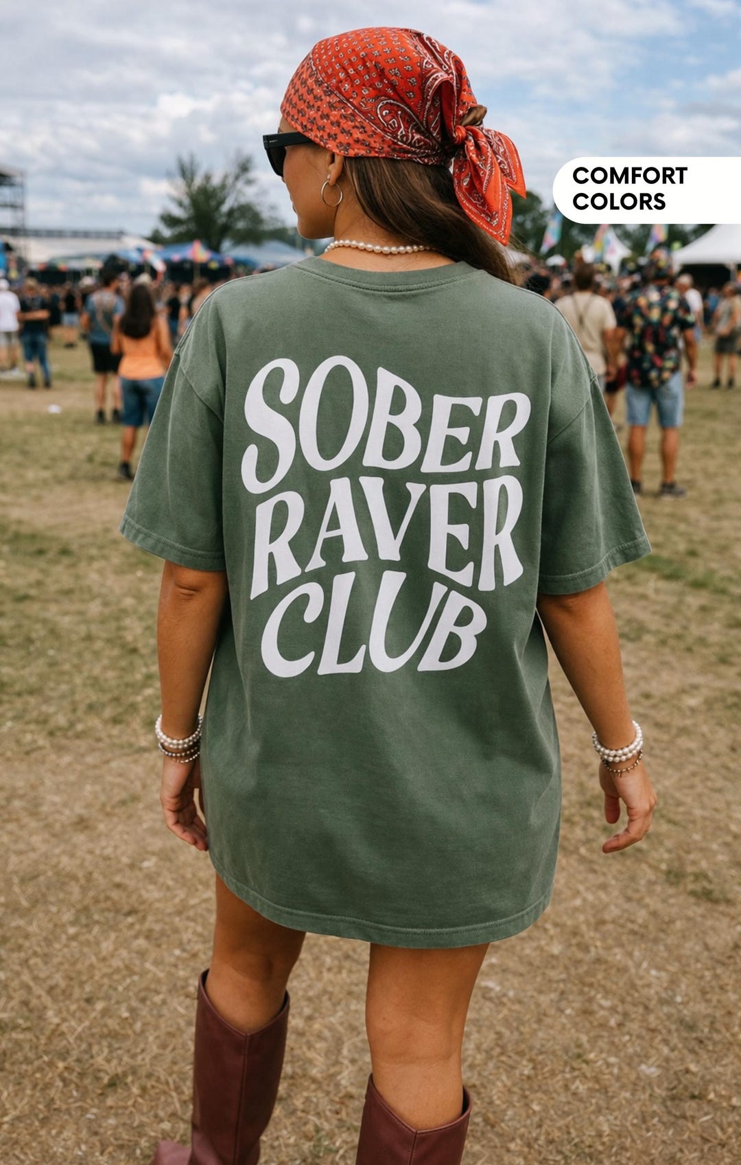 Polyester Rave Shirts Sober Raver Club, Funny Rave Shirt, EDM Music Festival Outfit, Rave ...