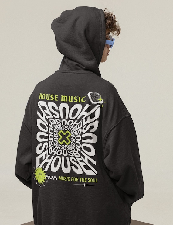 House Music Hoodie, Festival Hoodie, Rave Sweater, Rave Gift, Rave Shirt, Trippy Hoodies, Music Festival Shirt, EDM Shirt, House Music Merch