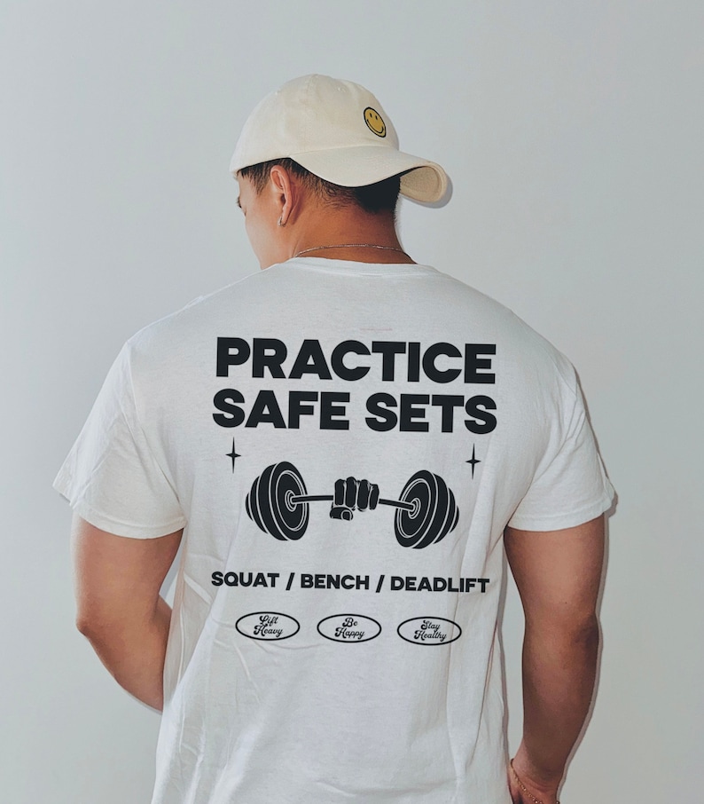 Practice Safe Sets Shirt, Gym Shirt, Funny Gym Shirt, Pump Cover, Workout T-shirt, Weightlifting Shirt, Lift Heavy Shirt, Powerlifting Shirt image 1