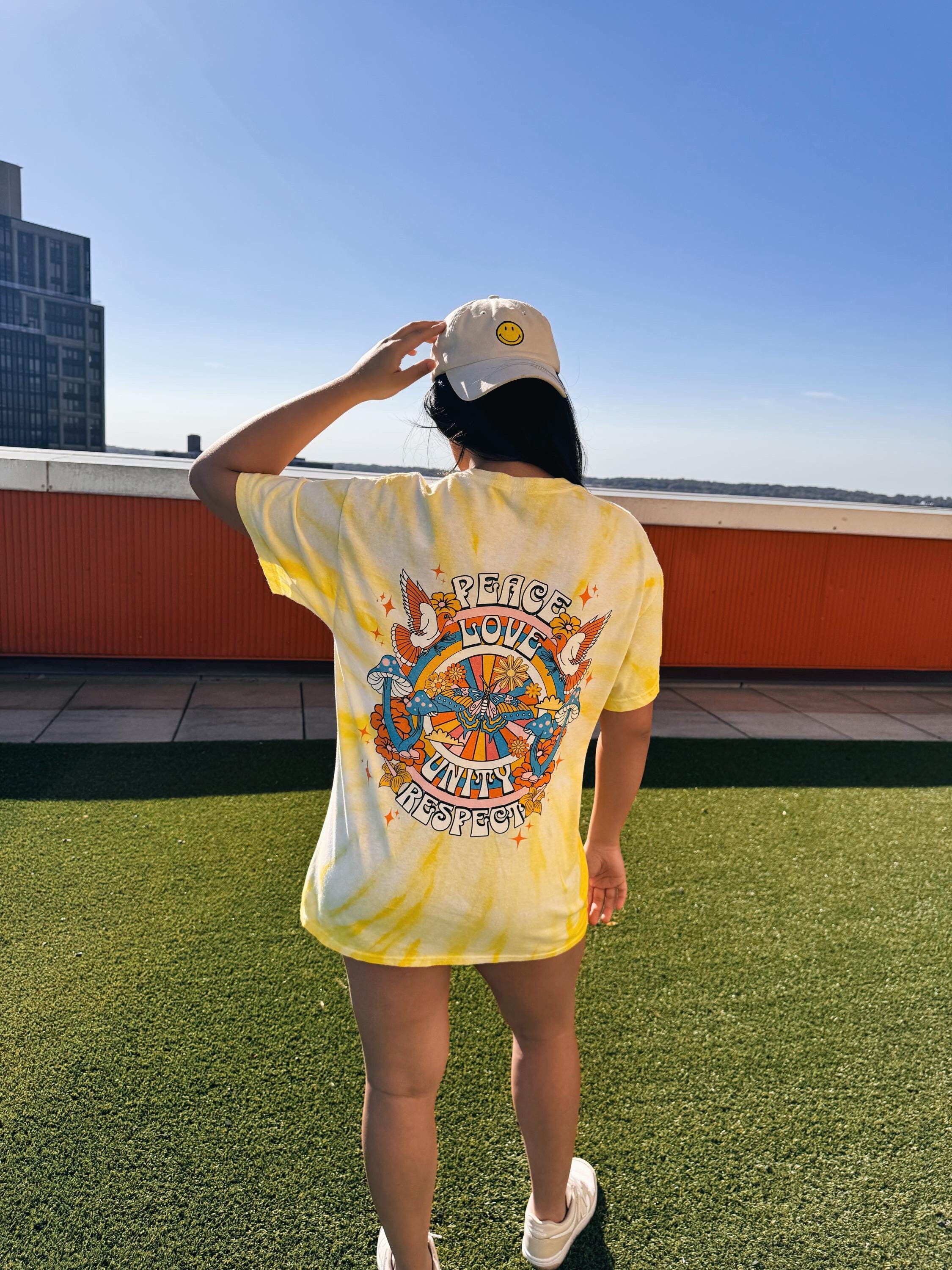 Peace Love Unity Respect Tie Dye Shirt, Gift for Her, PLUR Shirt, Rave ...