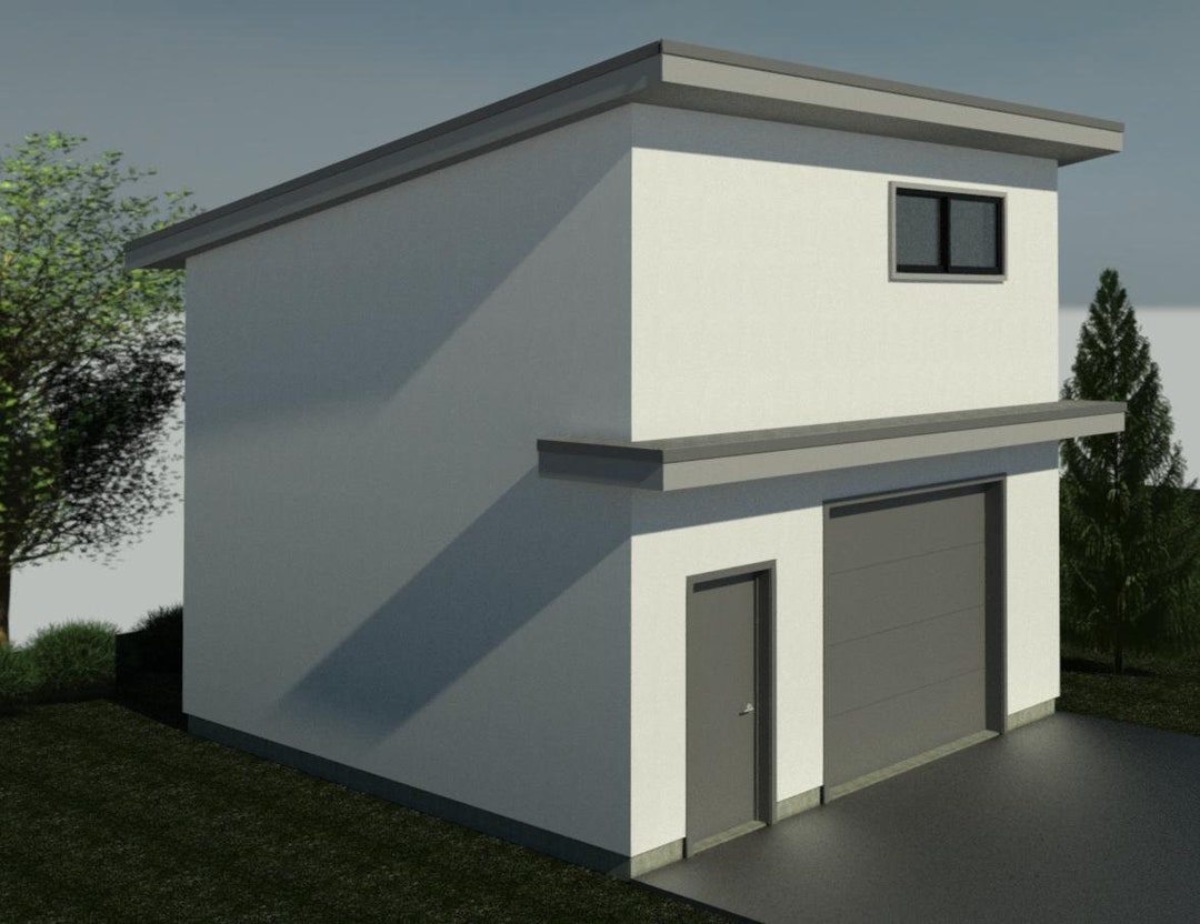 Modern 1 Car Garage With a Loft/mezzanine, 20'x20' - Etsy