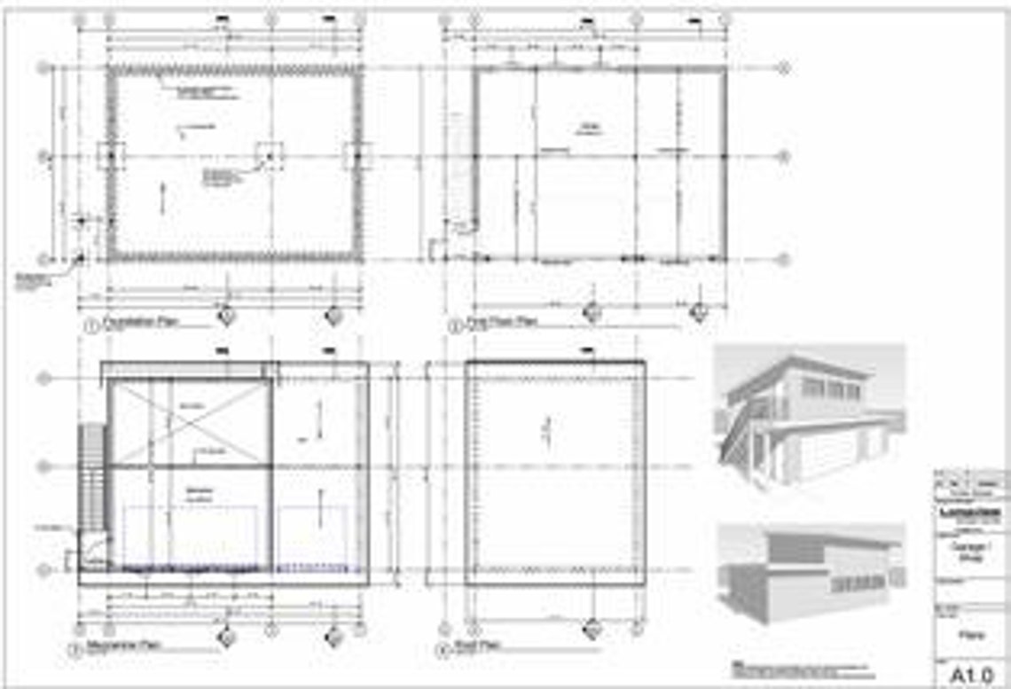 Modern 3 Car Garage With a Loft/mezzanine, 34'x26' - Etsy