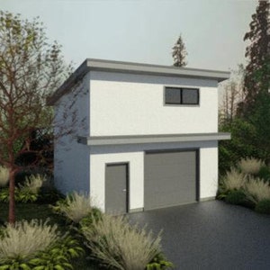 Modern 1 car Garage with a loft/mezzanine, 20&#39;x20&#39;