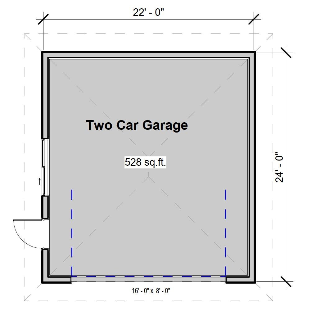 Typical 2-car Garage, 20'x22', 22'x22', 22'x24', 24'x24' and 24'x26' - Etsy