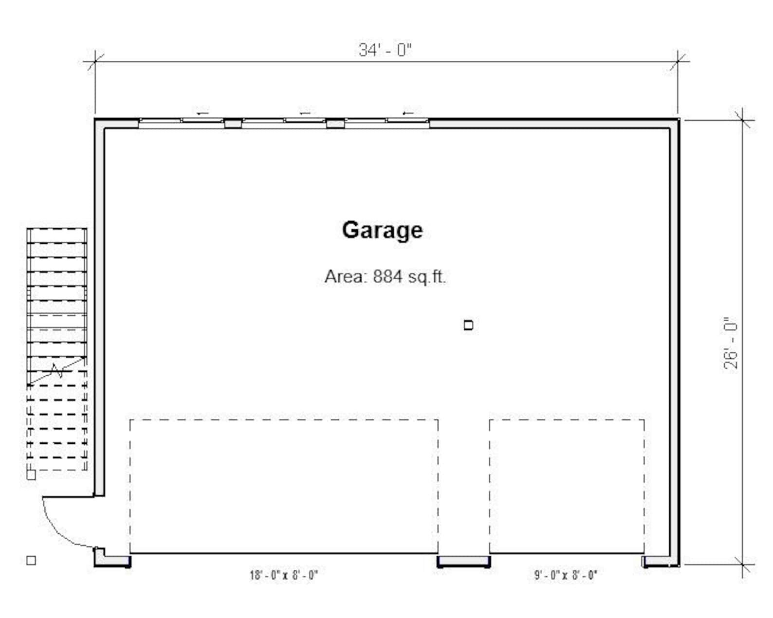 Modern 3 Car Garage With a Loft/mezzanine, 34'x26' - Etsy