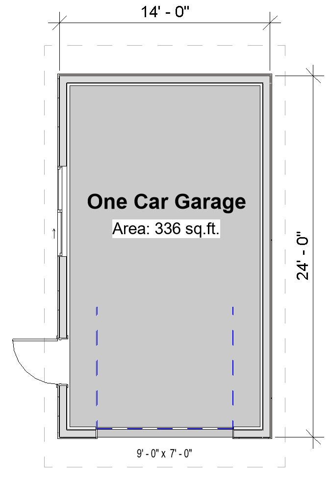 Small Simple Modern 1 Car Garage 12'x22', 12'x24', 14'x22', 14'x24' - Etsy