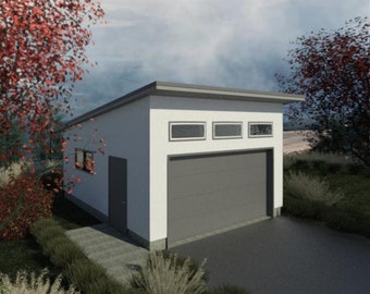 Small Modern 2 car Garage 20&#39;x20&#39;, 20&#39;x22&#39;, 22&#39;x22&#39;