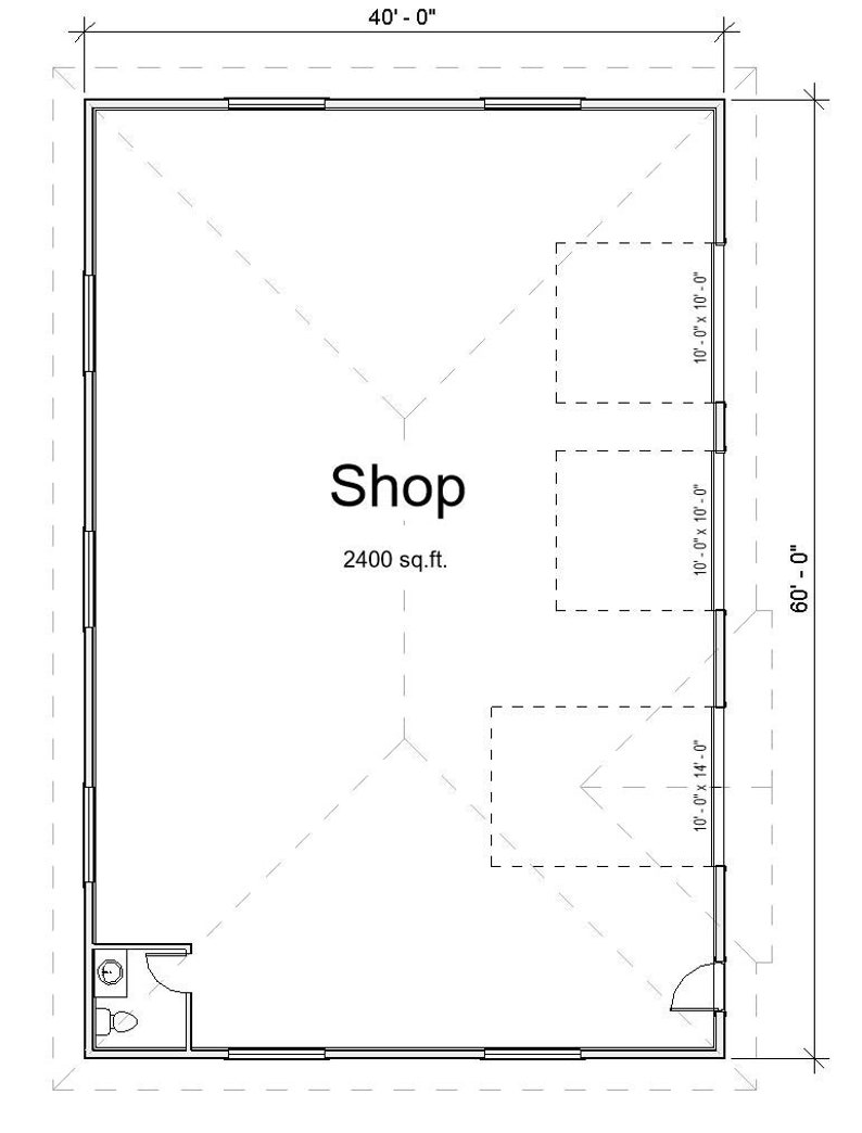 Shop, 3-bay Garage, RV Storage 60'x40' - Etsy