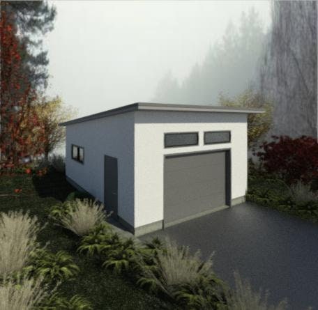 Simple Modern 1 Car Garage 16'x22', 16'x24', 20'x24' - Etsy