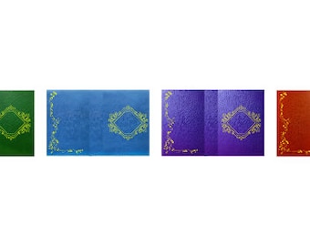 Miniature Book Covers 1:12 Scale - Gold Detail (Digital Download)