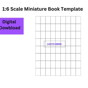1:6 Scale Width 0.85 Height 1.25 Images Snap in the Frame Easy to use Editable Printable Mini Book Cover Template