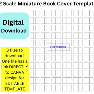 Images Snap in the Frame Printable 1:12 Miniature Book Cover Template Mini Book Template Covers 112