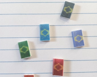 Miniature Books 1:24 Scale Tiny Books Handmade Set of 6