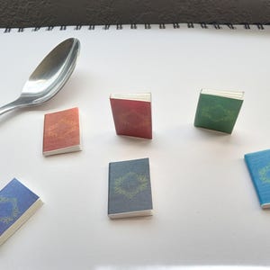 Real Miniature Books 1:6 Scale small Handmade Set of 6 Mini Books