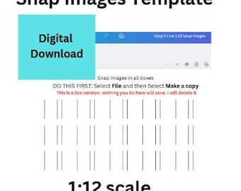 1:12 Scale 0.52Wx0.79H inch Miniature Book Cover Template (Digital Download)