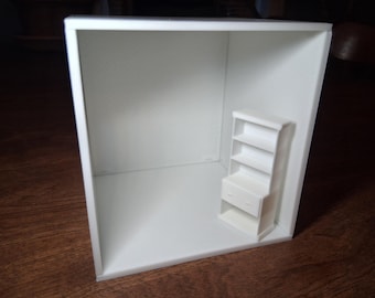 1:24 Scale 3D Printed Room Box - Unfinished Miniature Display