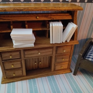 Handmade Mini Blank pages with Spine (No Covers) 1:8 Scale