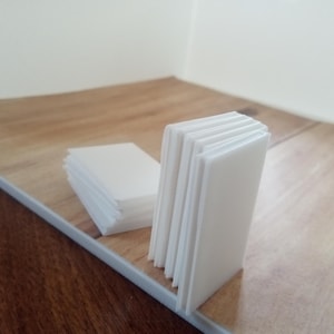 3D Printed 1:6 Scale 1.5 by 1 inch Blank Miniature Book Fillings (No Covers)
