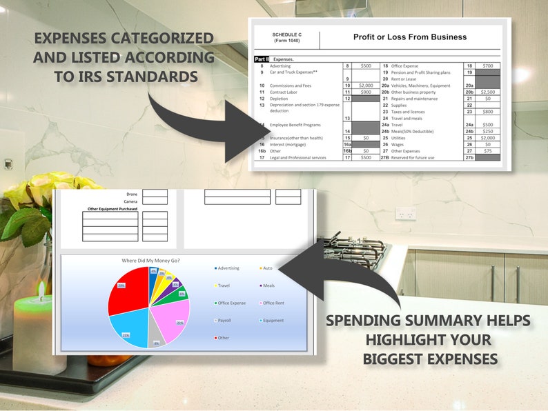 Realtor / Real Estate Agent Tax Deduction Organizer Download Excel Save