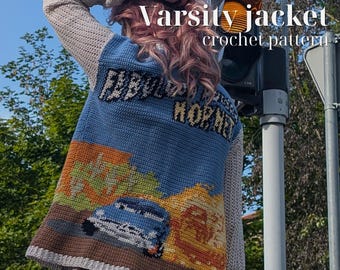 Varsity jacket PATTERN + Free Hudson Hornet graph