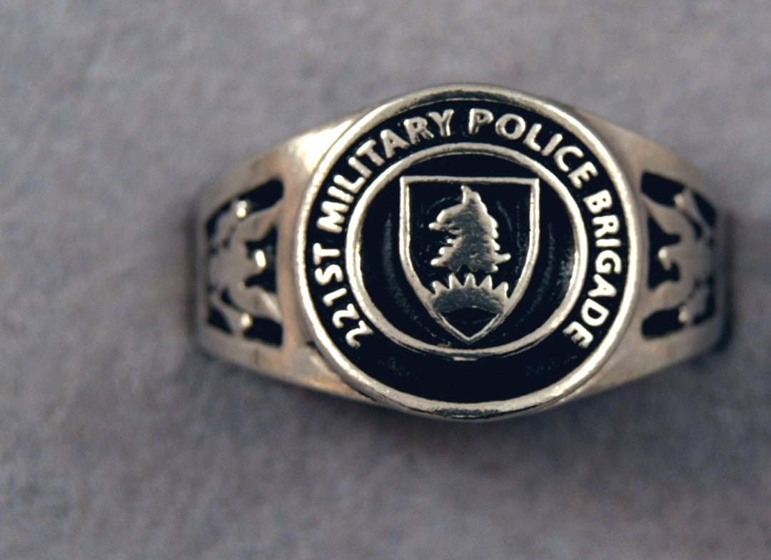 221st Military Police Brigade Insignia Ring MP Service Ring Military ...