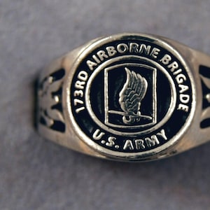 173rd Airborne Brigade insignia ring Airborne Service ring military signet unit rings