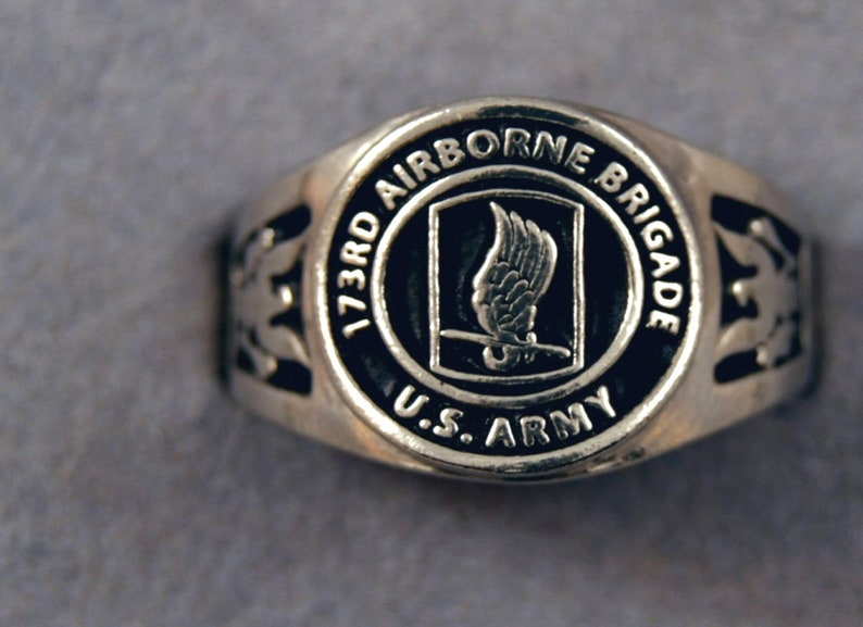 173rd Airborne Brigade Insignia Ring Airborne Service Ring Military