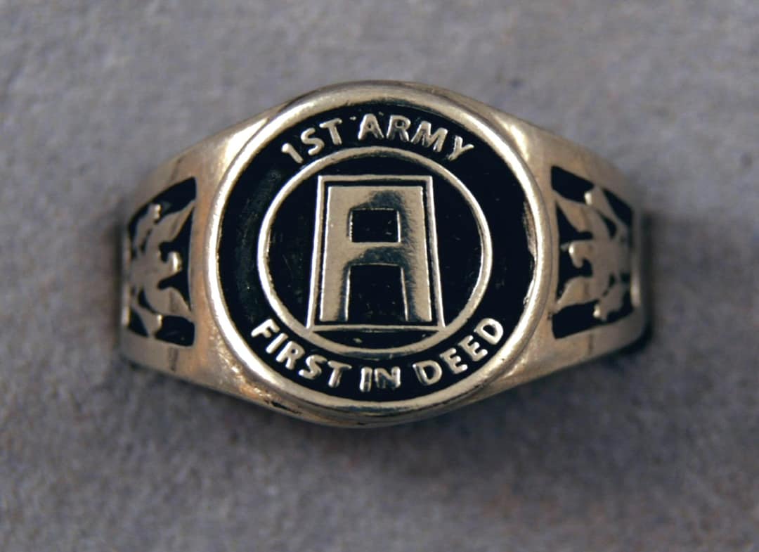 1st Army Insignia Ring First in Deed Ring Military Field Army Rings USA ...