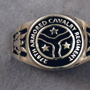 278th Armored Cavalry Regiment insignia ring Cav Service ring military signet unit rings US Army