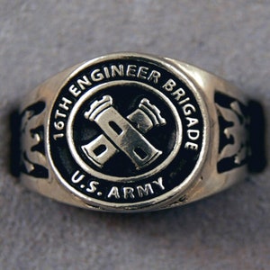 16th Engineer Brigade insignia ring Iron Castle US Army Corps of Engineers unit rings