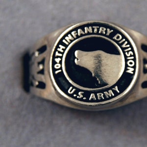 104 Dywizja Piechoty pierścień Nightfighters jednostka pierścienie Timberwolf Division US Army