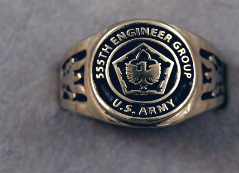 555th Engineer Group Insignia Ring Unit Rings US Army 