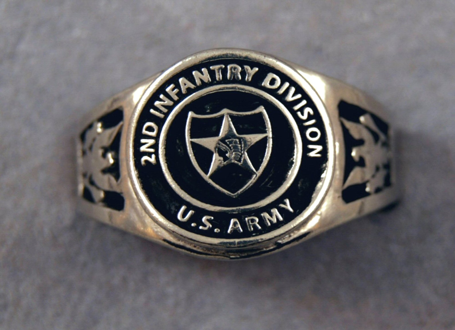 2nd Infantry Division Insignia Ring Infantry Service Ring Military ...